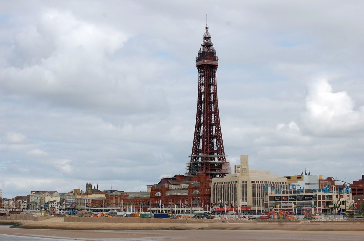 Blackpool Tower above the promenade